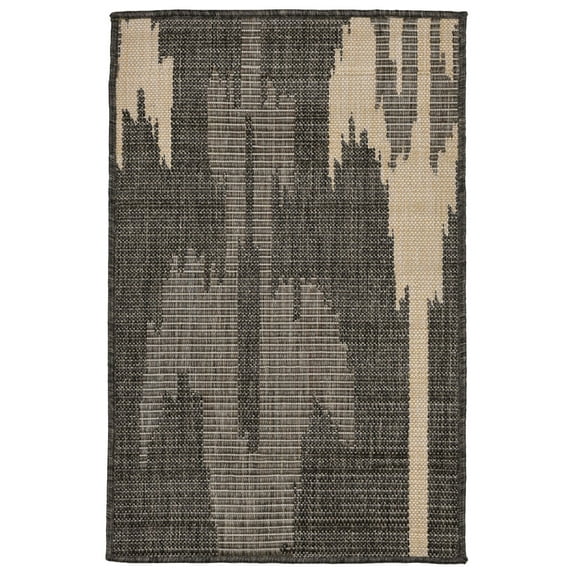 Liora Manne Terrace Ikat Grey Indoor/Outdoor Rug 23"x35" TER23275967