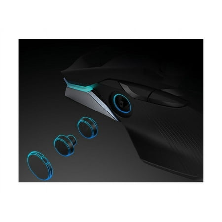 ASUS - ROG Chakram Bluetooth Optical Gaming Right-Handed Mouse with Aura Sync lighting - Translucent Black