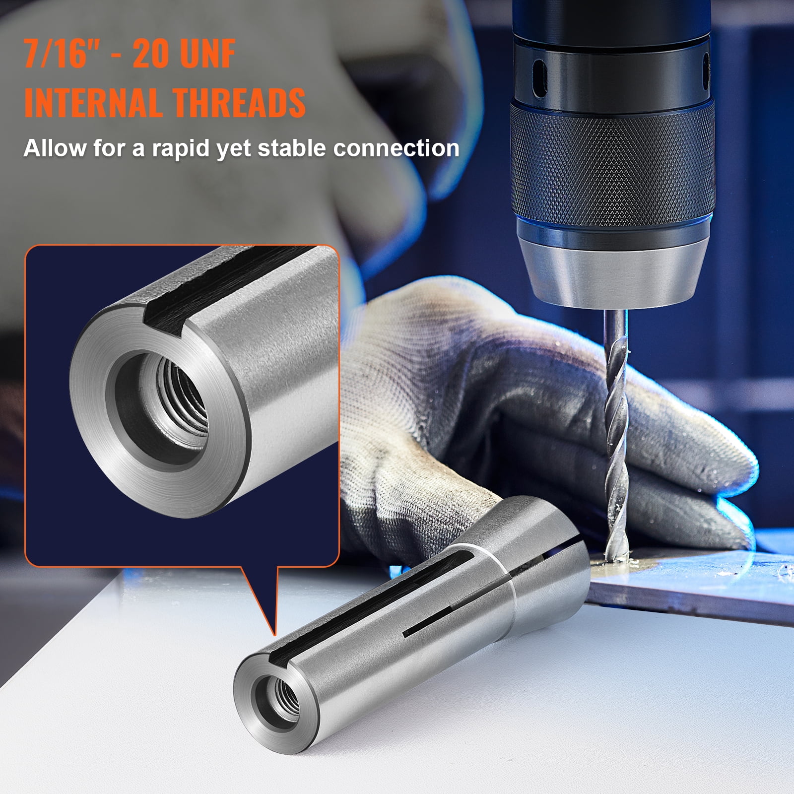 SKYSHALO 13-Piece R8 Collet Set, Sizes 1/8'' to 7/8'', Crafted from 45# Steel, Precision within 0.0012''/30μm TIR, Includes Labeled Storage Cases, Suitable for Milling Machines, Drill Presses