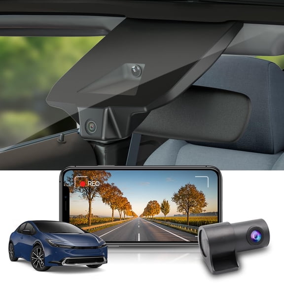 Cámara de salpicadero FITCAMX delantera 4K+trasera 1080P para Toyota Prius 2023-2026