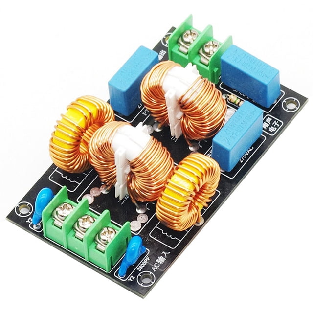 Placa de Filtro de Potencia Filtro de Fuente de Alimentación de Amplificador de Audio Modo Común Audio HiFi Electromagnético de Alta Corriente 4A