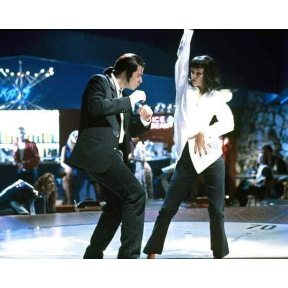 Pulp Fiction John Travolta & Uma Thurman dance to You Never Can Tell 5x7 photo