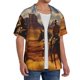 thumbnail image 2 of Fotbe Western Desert Cowboy Cloud Camisa Estampada de Manga Corta para Hombre, Casual de Verano, Estilo Playero, Sin Arrugas-Large, 2 of 5