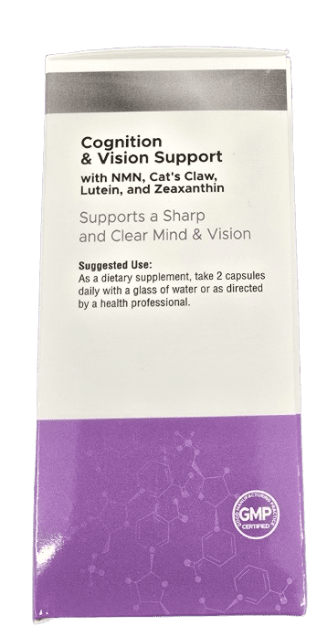 1LIFESCIENCE NAD+LONGEITY Cognition & Vision Support 60 Veggie Caps