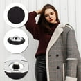 thumbnail image 3 of 50PCS Cloth Shank Buttons Round Shaped Sewing Button Women Suit Woolen Coat Button Male Jacket Button Shirt Trousers Button Fabric Cloth Covered for Overcoat Garment Accessories Black DIY, 3 of 9