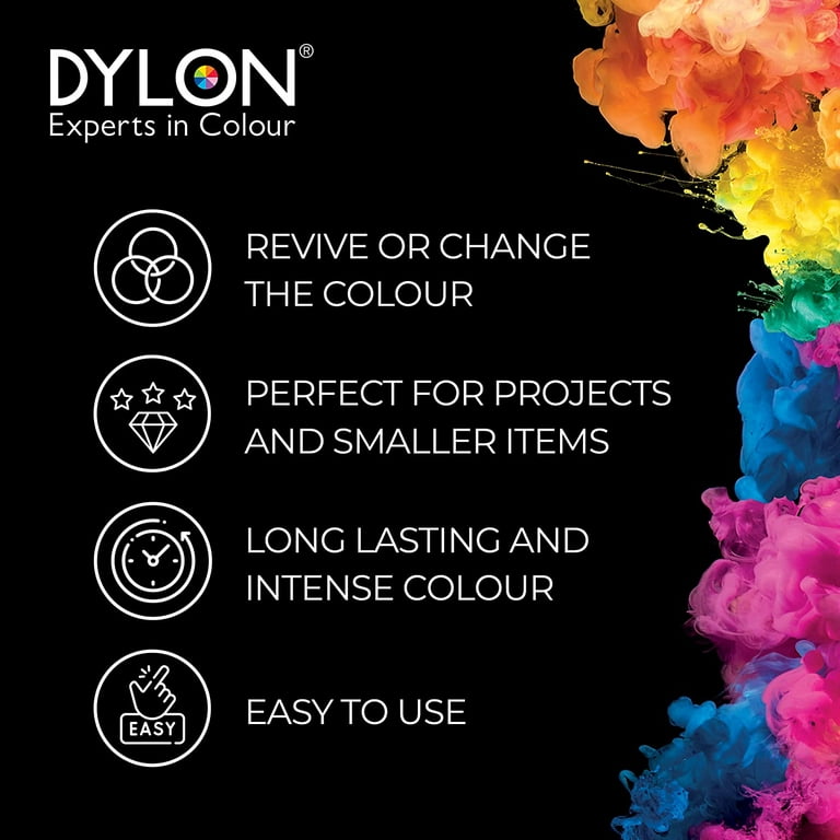 Dylon Permanent Fabric Dye, Velvet Black - 1.75 oz packet