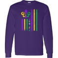 thumbnail image 3 of Inktastic Mardi Gras Flag Long Sleeve T-Shirt, 3 of 5
