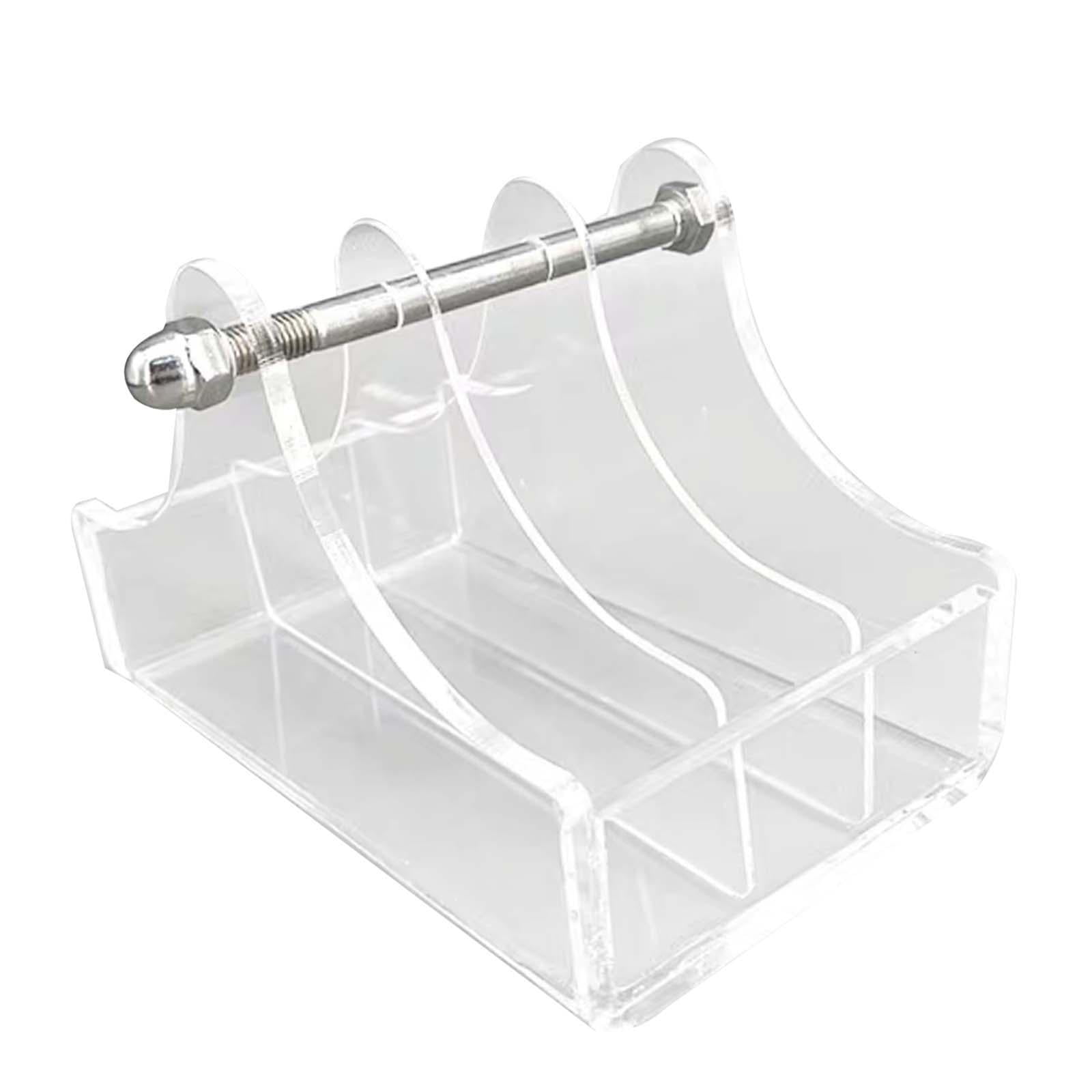 GUOOL Ribbon Holder Ribbon Organizer Space Saving DIY Craft Room Spool Storage Tool Acrylic Ribbon Storage Rack Tabletop Embroidery 3 Slot