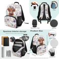 thumbnail image 3 of ZUXONGSY Highland Cow Daisy Flower Print Fashion Backpack for School Girls and with Lunch Box 4 in 1 Set Kids Bookbag Lightweight School Bag Set Back Pack Back to School Gifts, 3 of 5