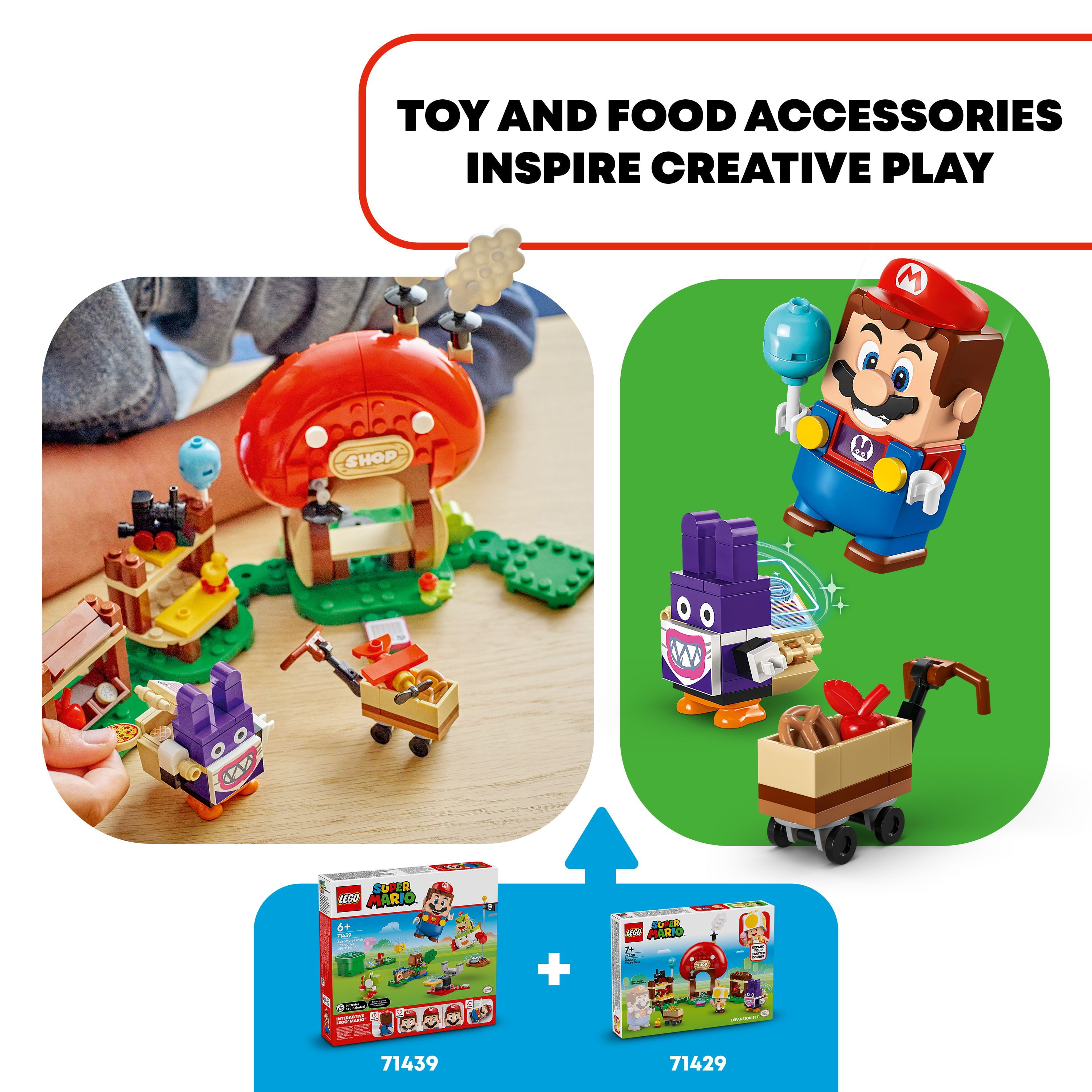 LEGO Super Mario Nabbit at Toad's Shop Expansion Set, Build and