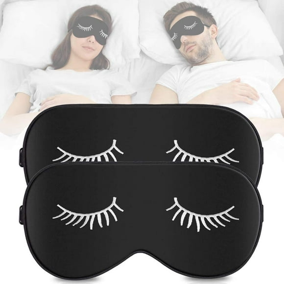 2-Pack Eye Mask for Sleeping, Sleep Mask, Blindfold - Silk Sleeping Masks for Wo