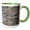 Green/White, variant on 3drose, Turkey, Ephesus. Roman Mosaic Floor in Ancient City., 15oz Mug