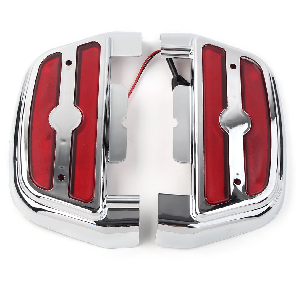 BFY Led Light Passenger Footboard Floorboard Cover Red for