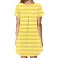thumbnail image 2 of QLEICOM Women's Summer Casual Tshirt Dresses O Neck Short Sleeve Loose Dress Sundress with Pockets Yellow A XXL, US Size: 12, 2 of 4