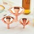 thumbnail image 6 of WORGEOUS 3Pcs Metal Cooking Funnels Stainless Steel for Kitchen Use in Golden and Rose Gold Colors, 6 of 8