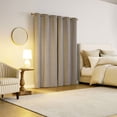 thumbnail image 2 of Sun Zero Tula Crosshatch 100% Blackout Grommet Curtain Panel, 40"W x 84"L, Chocolate, 2 of 10