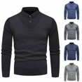 thumbnail image 4 of Mens Slim Fit Casual Shirt Long Sleeves Breathable Sweater Soft Top Shirt Collar, 4 of 8