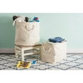 thumbnail image 5 of DII Polyester Storage Bin, Gold Metallic with Handles, Medium, Natural Off-White, 5 of 6