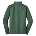 thumbnail image 6 of Mens Sport Wick Stretch 1/2 Zip Polyester/Spandex Pullover Forest Green XL, 6 of 7
