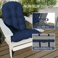 thumbnail image 5 of Outsunny Adirondack Chair Cushions Set of 2, Tufted High Back Patio Chair Cushions with Ties, Non-Slip Cushions for Adirondack Chairs, Navy Blue, 5 of 9