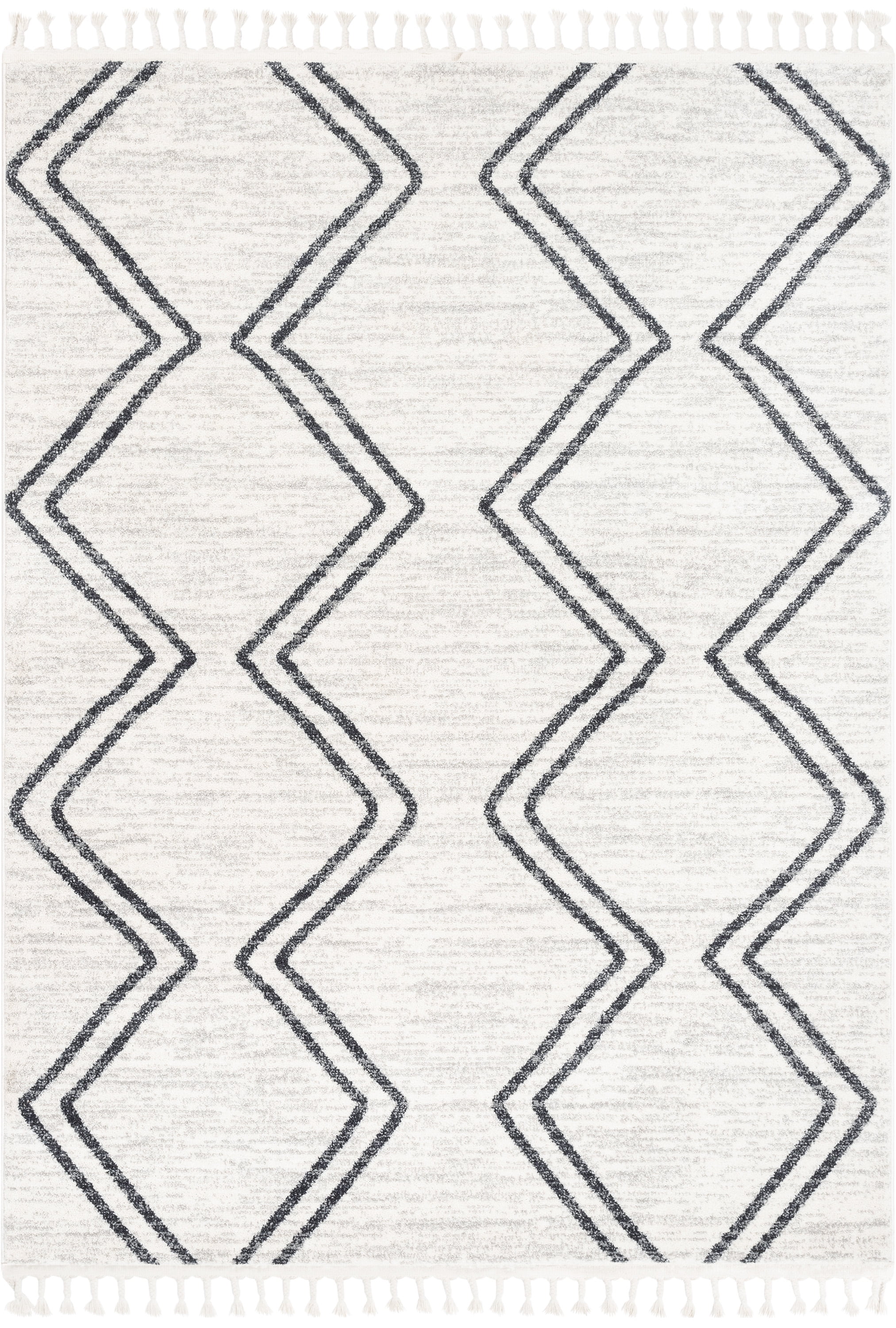 Well Woven Kennedy Chevron Area Rug, 6.58' x 9.25', Cotton Fringe For Authentic Look, Super Soft Pile, Durable, Easy To Clean