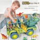 thumbnail image 3 of Juego de juguetes para niños con transportador de dinosaurios de gran tamaño, coche de triceratops tiranosaurio rex, dinosaurio sólido resistente a los choques, 3 of 6