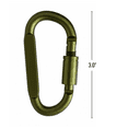 thumbnail image 5 of ASR Outdoor 3 Inch Locking Aluminum Carabiner Clip EDC Camping Hiking Gear, Green, 5 of 6
