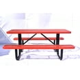 thumbnail image 3 of LifeYard 6' Rectangular Picnic Table, Expanded Metal,(72" Long) (Red), 3 of 6