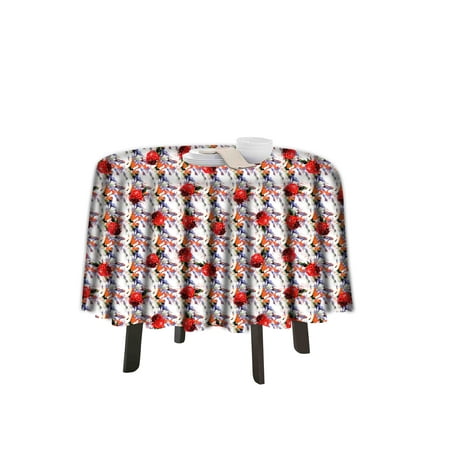

eloria Fruit Printed Round Table Cloth Resistant Washable Decorative Table Cover for Dining Table