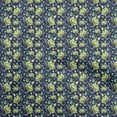 thumbnail image 1 of oneOone Georgette Viscose Navy Blue Fabric Florals Craft Projects Decor Fabric Printed By The Yard 42 Inch Wide, 1 of 4