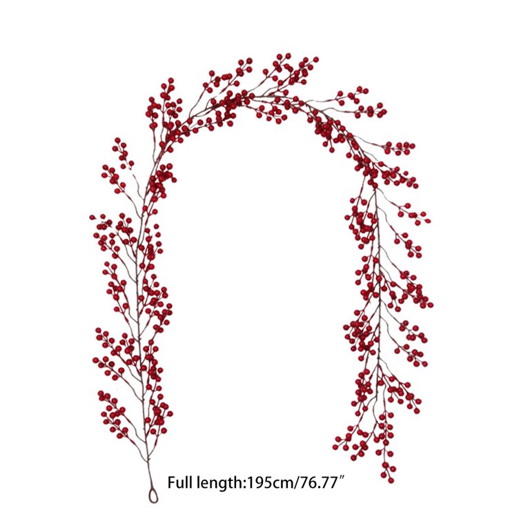 Lighted Red and Burgundy Pip Berry Garland 4'  Pip berry garland, Berry  garland, How to make garland