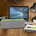 thumbnail image 4 of Pen + Gear 2 Zip Padded Pencil Pouch in Smooth Grey Polyester with Stitched Detailing, 4 of 6