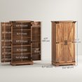 thumbnail image 3 of HOMCOM Armoire de Garde-Manger de Cuisine avec Tablettes Ajustables Armoire de Rangement Brun, 3 of 10