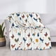thumbnail image 3 of Fotbe Various Rooster Manta de Franela con Estampado, Manta Ultrasuave para Cama, Sofá, Auto, Hipoalergénica y Antibolitas-80"x60", 3 of 6