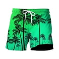 thumbnail image 2 of XINPING Big and Tall Men's Swim Trunks Extended Sizes Lightweight Tropical Print Quick Dry Spring Break Swim Trunks with Pockets Upf 50+ Sun Protection Mens Summer Clothes, 2 of 3