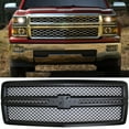 thumbnail image 3 of Ikon Motorsports Compatible with 14-15 Silverado 1500 B Style Black Front Bumper Hood Grille Grill - ABS 2014 2015, 3 of 3