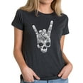 thumbnail image 1 of LA Pop Art Women's Premium Blend Word Art T-shirt - Heavy Metal Genres, 1 of 2