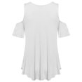 thumbnail image 2 of FashionOutfit Women's Cold Shoulder Solid Top, 2 of 3