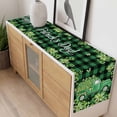 thumbnail image 4 of St. Patrick's Day Table Runner - 70 Inch Long, Kitchen Dining Table Runner Dresser Scarves, Green Shamrocks Truck Black Buffalo Plaid Farmhouse Decor for Coffee Tables Wedding Party Banquet, 4 of 8