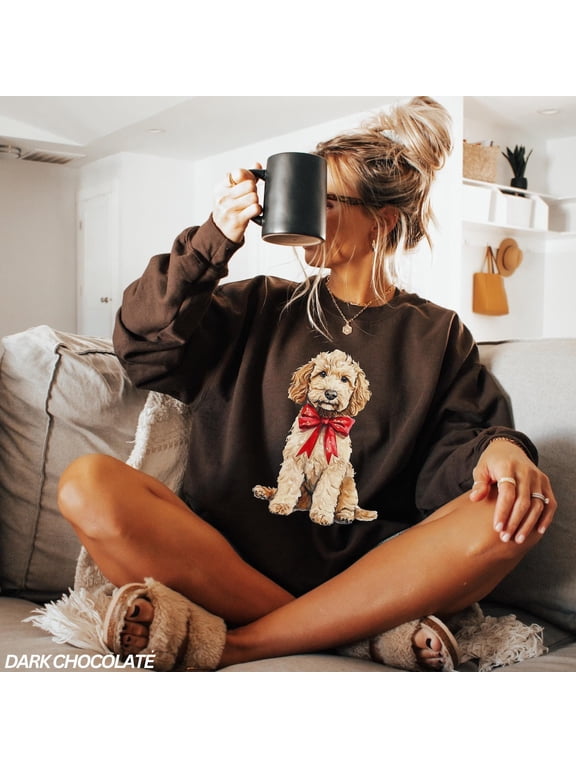 Dog Sweatshirt, Goldendoodle Sweatshirt, Dog Mom Sweatshirt, Goldendoodle Shirt, Dog Love, Coquette Shirt Tshirt All Size S-5XL