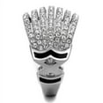 thumbnail image 4 of Luxe Jewelry Designs Women's Stainless Steel Pave Ring with Round Top Grade Crystals, Size 7, 4 of 4