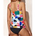 thumbnail image 3 of Kawell Two Piece Blouson Tankini Swimsuits for Women Modest Bathing Suits Loose Fit Swimwear, 3 of 6