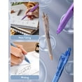 thumbnail image 5 of Four Candies 12Pack 0.5mm Black Ink Quick Dry Retractable Gel Pen Set, Cute Transparent Pastel Fine Point Note Taking Aesthetic lnk Pens, Comfort Grip Drawing Writing  Office Home (Black), 5 of 10