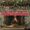 thumbnail image 7 of Bell Garland on Jute Rope with Antique Gold Finish - Christmas Bell Garland, 7 of 7