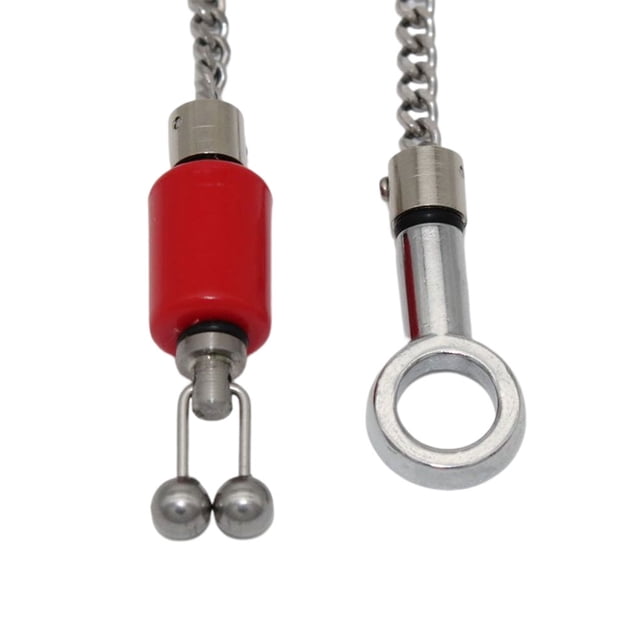 Naiovety Indicadores de mordida resistentes al desgaste, conector de pesca, anillo sólido giratorio, alarma de carpa a prueba de herrumbre, indicador de Pescar Rojo Naiovety OD026740-04