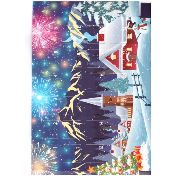 Calendario de Adviento de Navidad para niños, monstruo de 24 bolsillos, elfos, regalos de Navidad, calendario de cuenta regresiva de 24 días, regalo de Halloween