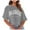 Gray, variant on Brown Women's Tops Sexy Casual Elbow Length T Shirt Crop Graphic Crew Neck Blouses