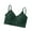 Green, variant on Women's Ribbed V Neck Bralettes Thin Strap Solid Color Everyday Bras For Daily All Day Wear