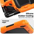 thumbnail image 6 of XYX for iPad 9th/8th/7th Generation 10.2 inch Case, 3in1 Heavy Duty Shockproof Tablet Case with Stand, Shoulder Strap, Orange, 6 of 7