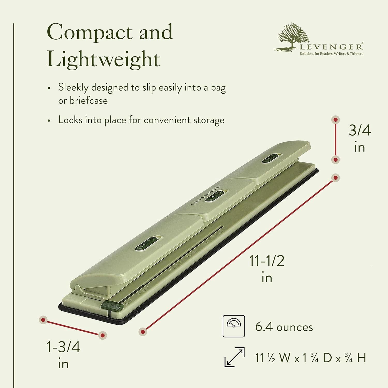 Circa 1-2-3 Portable Discbound Hole Punch, Heavy-Duty Mini Paper Puncher for Disc Notebooks, Business Home Office Supplies